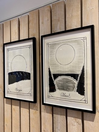 Bilder "Morgen" und "Abend", Ausstellung in der Brot-Galerie 2026; Foto von Yvonne Lau, awo Göttingen