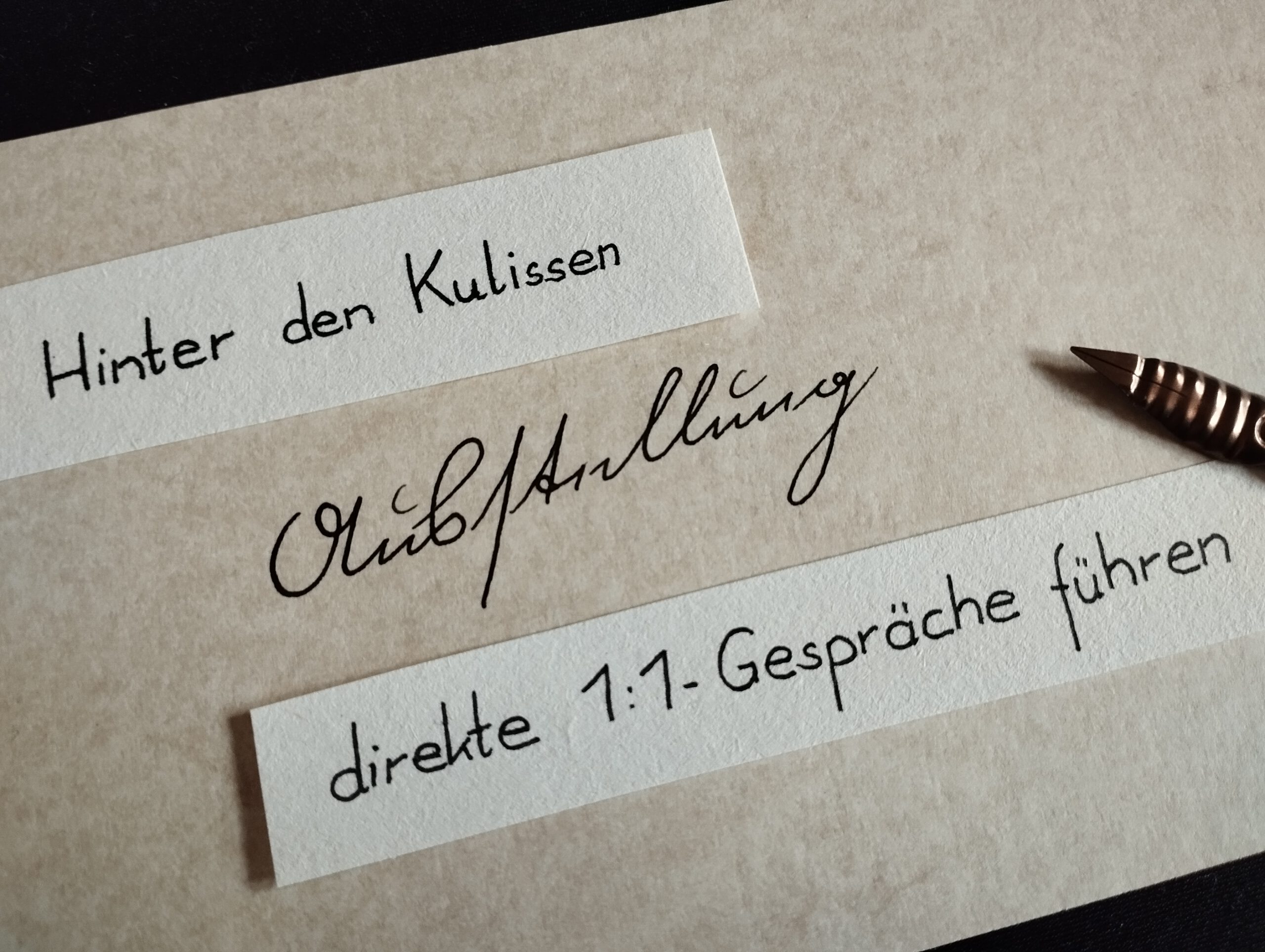 Pt. 5) Meine erste Ausstellung – hinter den Kulissen: direkte 1:1-Gespräche führen