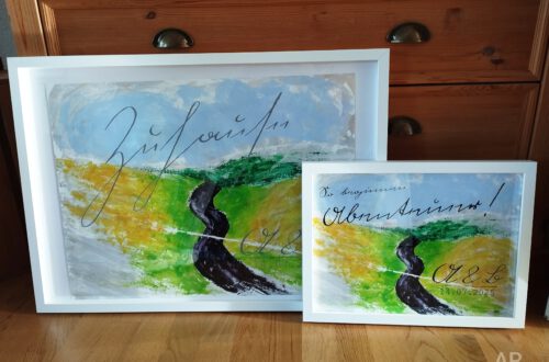 Zwei Besipiele für den personalisierbaren Print "Werrablick"