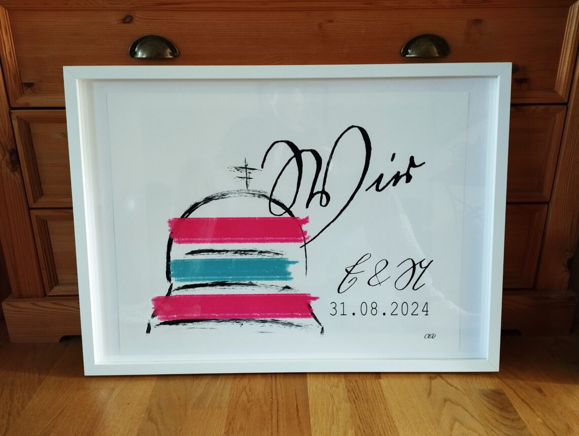 Personalisierbarer Print "Jérôme-Pavillon" - "Wir" gerahmt